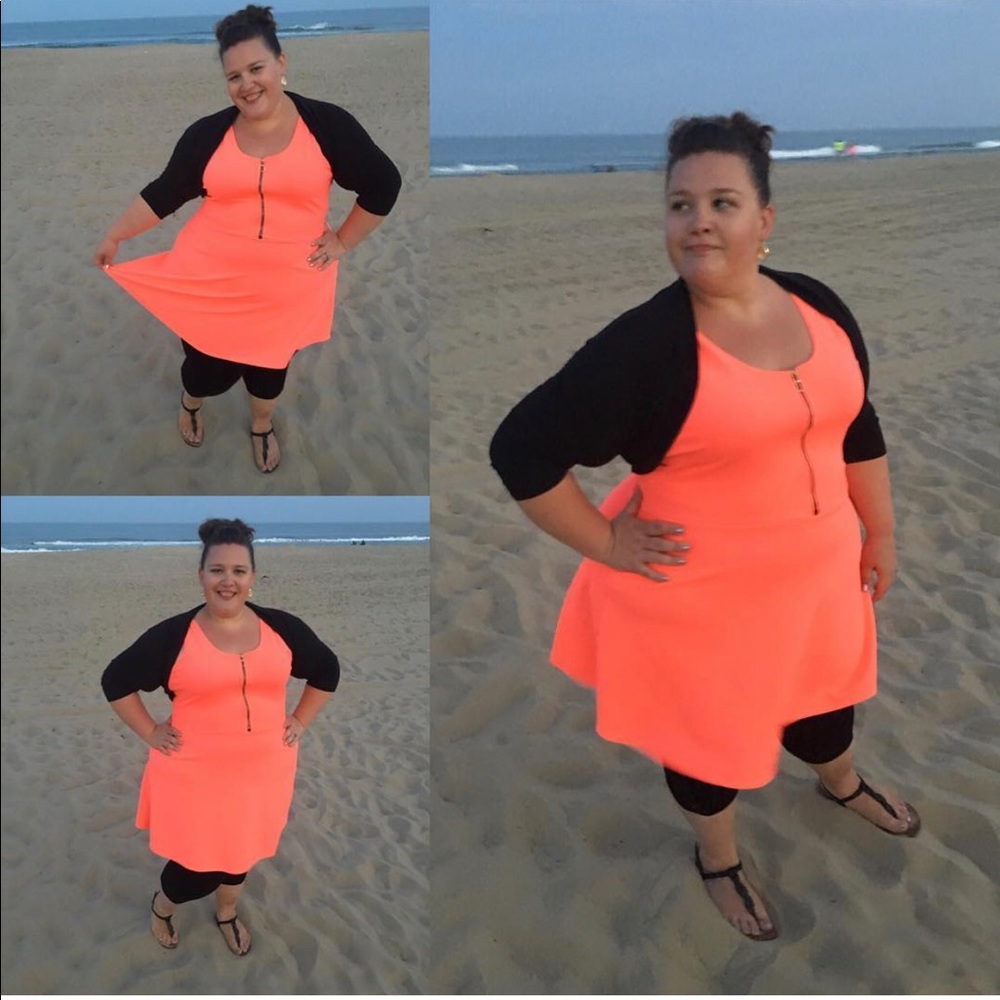 Neon skater dress